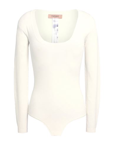Twinset Woman Sweater Ivory Size Xs Viscose, Polyester In White
