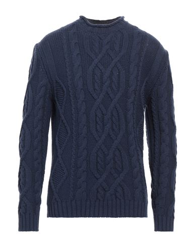 Kangra Man Sweater Navy Blue Size 42 Merino Wool