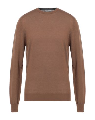 At.p.co At. P.co Man Sweater Camel Size Xxl Merino Wool In Beige