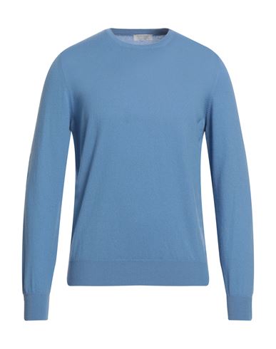 Shop Gran Sasso Man Sweater Pastel Blue Size 38 Cashmere