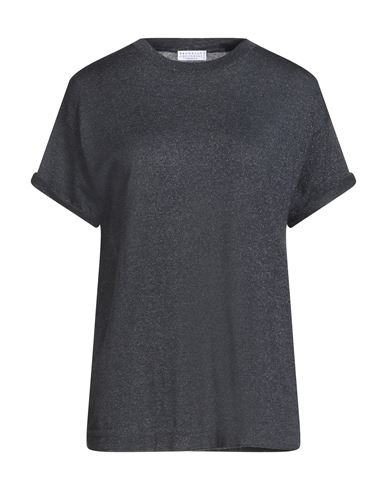 Brunello Cucinelli Cashmere Woman Sweater Midnight Blue Size L Cashmere, Silk, Polyamide, Polyester In Black