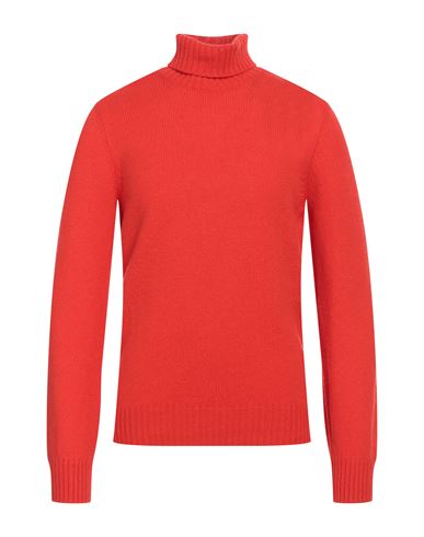 Gran Sasso Man Turtleneck Tomato Red Size 44 Virgin Wool