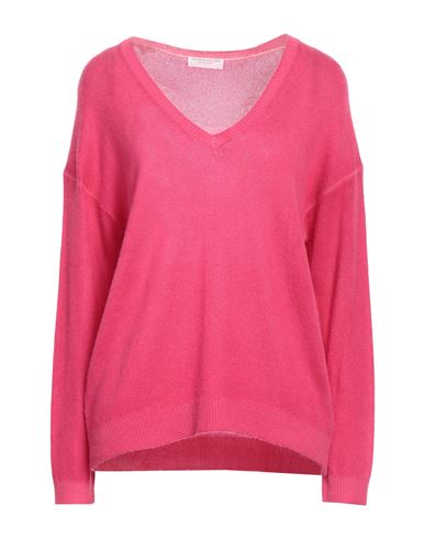Majestic Filatures Woman Sweater Fuchsia Size 2 Cashmere In Pink