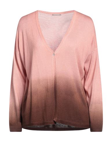 Hemisphere Woman Cardigan Pink Size M Silk, Wool, Cashmere