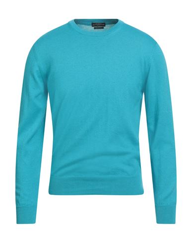 Ballantyne Man Sweater Azure Size 46 Cotton, Cashmere