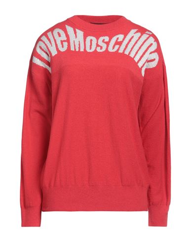 Love Moschino Woman Sweater Red Size 2 Polyamide, Viscose, Wool, Cashmere, Acetate