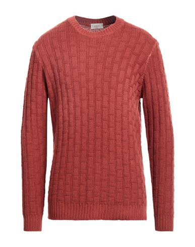 Shop Altea Man Sweater Brick Red Size Xl Virgin Wool