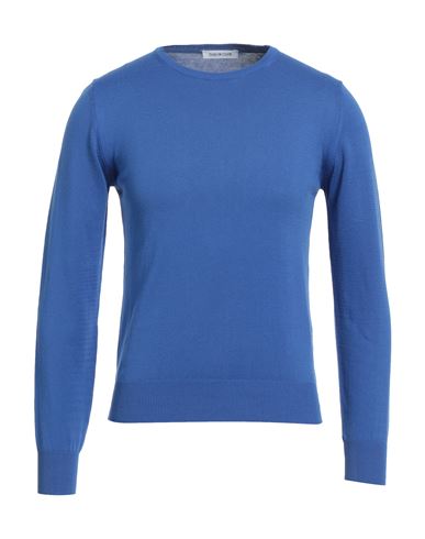Tailor Club Man Sweater Blue Size 46 Cotton