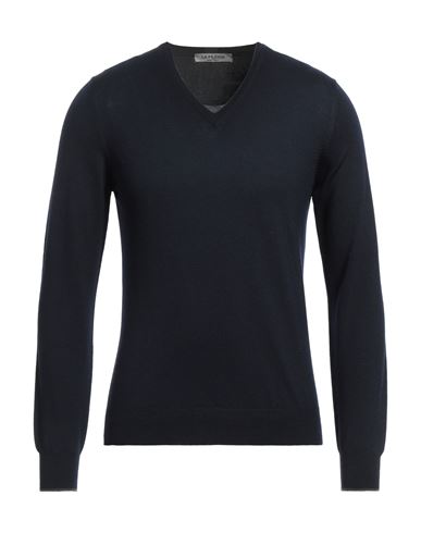 La Fileria Man Sweater Midnight Blue Size 50 Virgin Wool