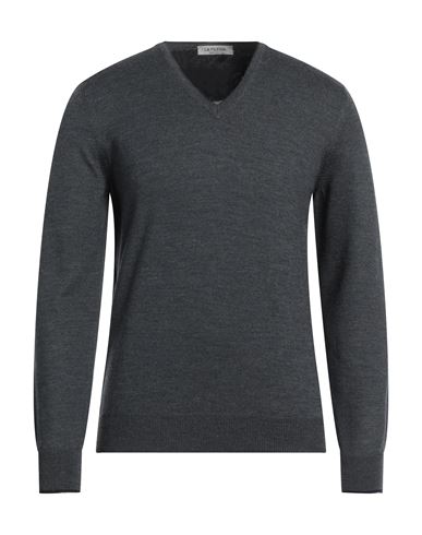 La Fileria Man Sweater Lead Size 50 Virgin Wool In Grey