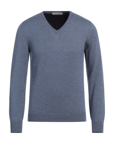 LA FILERIA LA FILERIA MAN SWEATER SLATE BLUE SIZE 48 VIRGIN WOOL 