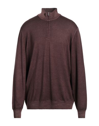 Gran Sasso Man Turtleneck Cocoa Size 48 Virgin Wool In Brown