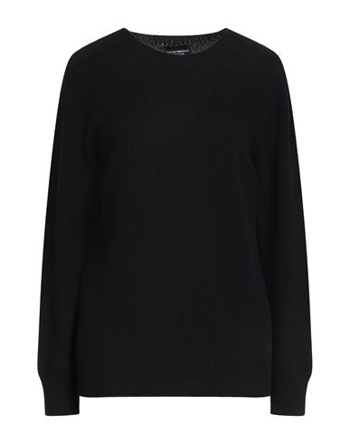 EMPORIO ARMANI EMPORIO ARMANI WOMAN SWEATER BLACK SIZE 12 CASHMERE 