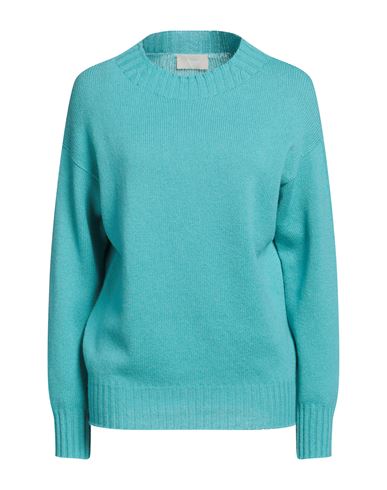 Drumohr Woman Sweater Turquoise Size S Cashmere In Blue