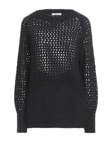 Kangra Woman Sweater Black Size 10 Wool, Polyester, Alpaca Wool, Polyamide