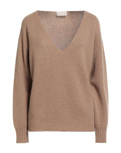 Drumohr Woman Sweater Light Brown Size L Cashmere In Nude