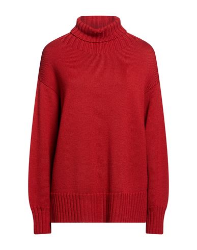 Rollkragenpullover Damen Ziegelrot M,S Damen