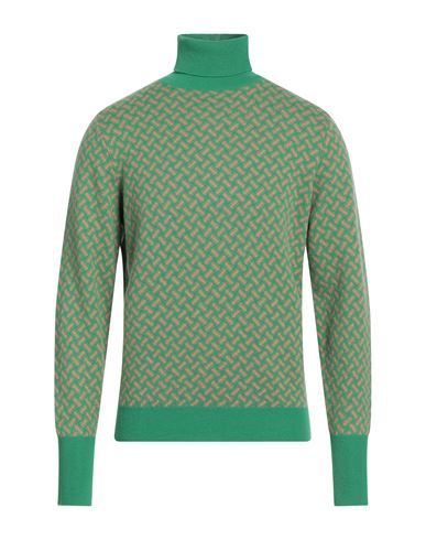 Drumohr Man Turtleneck Sand Size 42 Cashmere In Beige