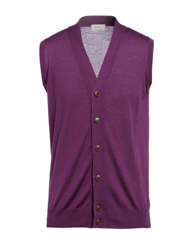 Altea Man Cardigan Light Purple Size S Virgin Wool