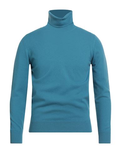 Alpha Studio Man Turtleneck Slate Blue Size 38 Geelong Wool