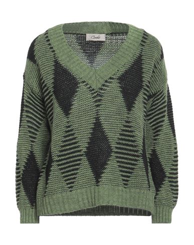 Croche Crochè Woman Sweater Green Size L Acrylic, Alpaca Wool, Wool, Viscose