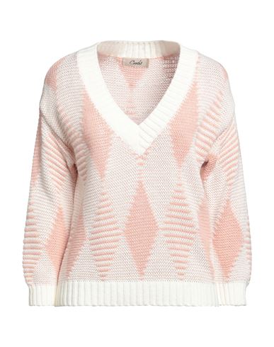 Croche Crochè Woman Sweater Pastel Pink Size M Acrylic, Alpaca Wool, Wool, Viscose