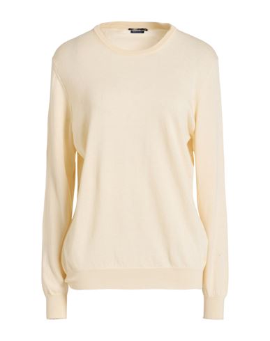 Ballantyne Woman Sweater Ivory Size 10 Cotton, Cashmere In Yellow