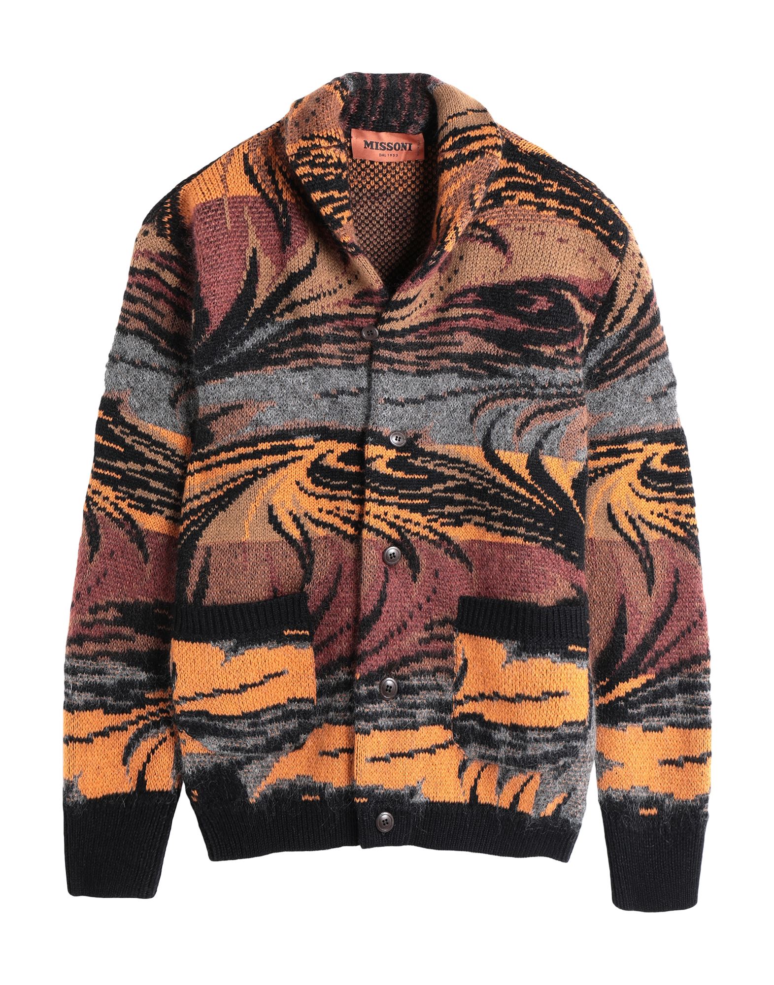 《セール開催中》MISSONI メンズ カーディガン オークル XXL ウール 65% / モヘヤ 22% / ナイロン 13% / 牛革