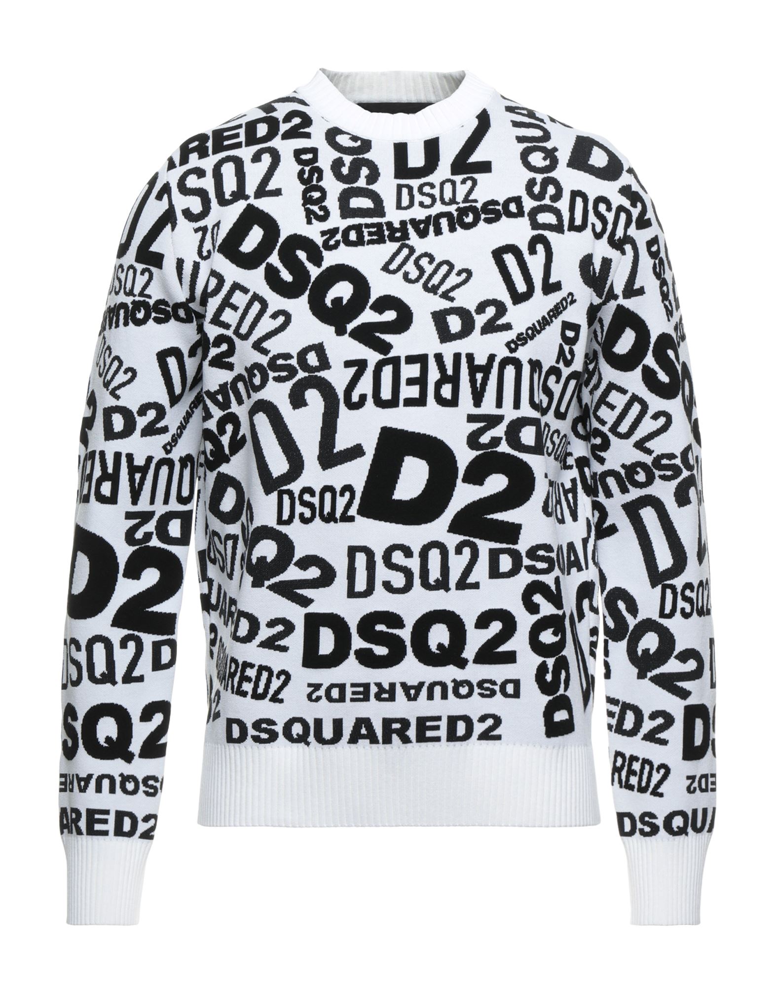 《セール開催中》DSQUARED2 メンズ プルオーバー ホワイト M レーヨン 50% / ナイロン 30% / ポリエステル 20%