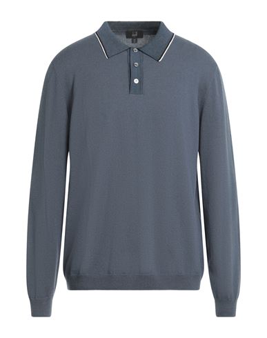 Shop Dunhill Man Sweater Slate Blue Size Xxl Wool, Cashmere, Mulberry Silk