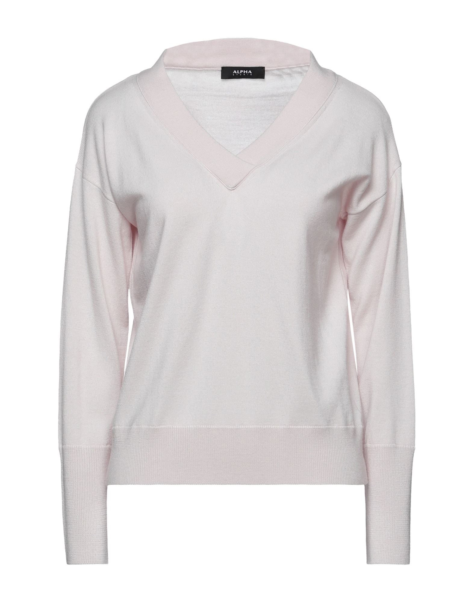Alpha Studio Sweaters In Light Grey