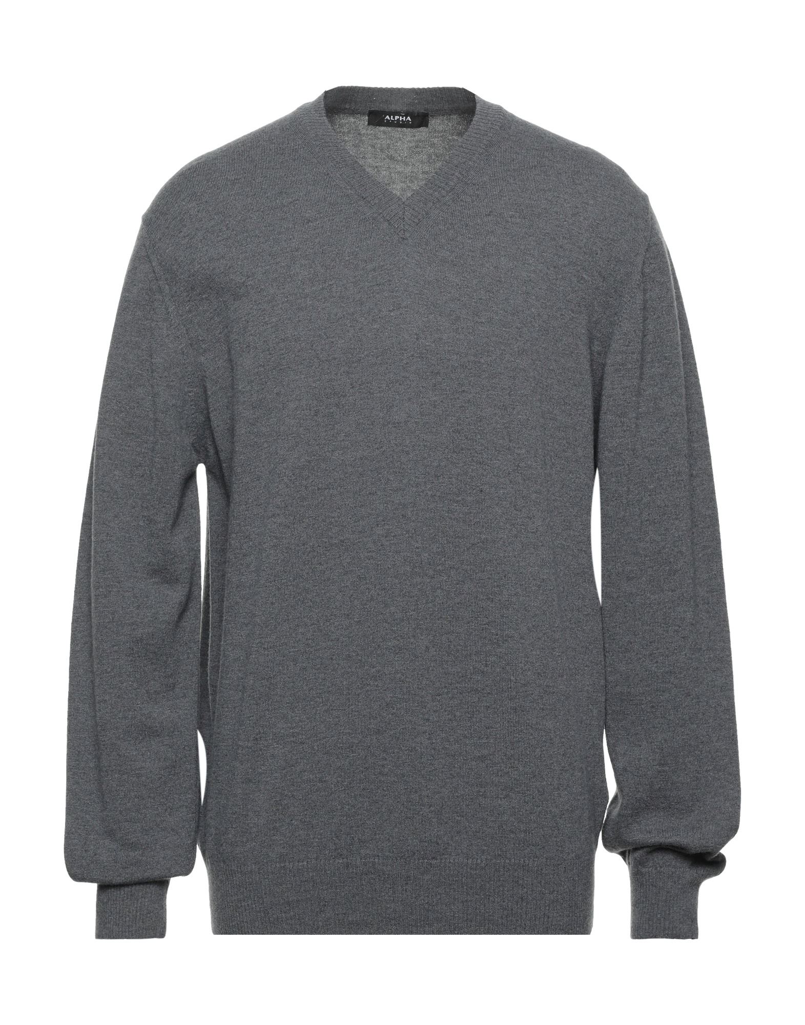 Alpha Studio Sweaters In Grey