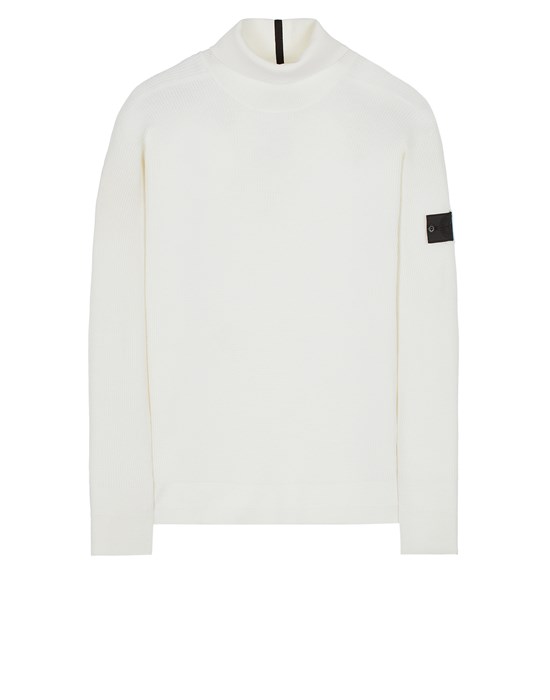  STONE ISLAND SHADOW PROJECT 506A1 STRETCH WOOL_CHAPTER 1 Tricot Homme Blanc