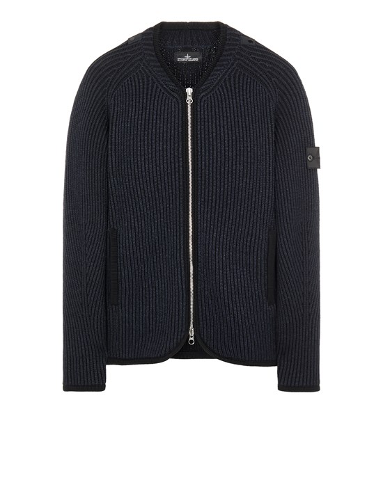  STONE ISLAND SHADOW PROJECT 504A3 VANISÉ ENGINEERING, SILK WOOL OUTSIDE, COTTON INSIDE_CHAPTER 2 Tricot Homme Noir