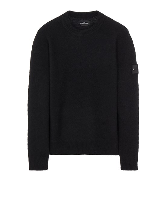  STONE ISLAND SHADOW PROJECT 507A2 SEAMLESS WOOL COTTON, VANISÉ ENGINEERING, HAND GAUZED_CHAPTER 2 Sweater Man Black