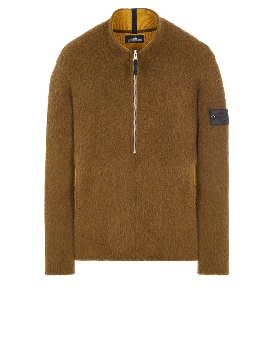 STONE ISLAND SHADOW PROJECT 503D1 WOOL/COTTON DOUBLE CONSTRUCTION, HAND GAUZED OUTSIDE_CHAPTER 2 Sweater Man Tobacco