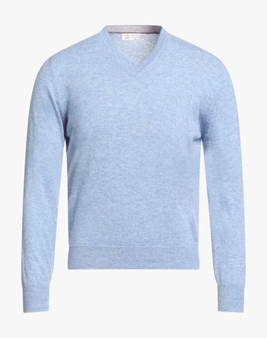 Brunello Cucinelli Man Sweater Light Blue Size 34 Cashmere In Blue