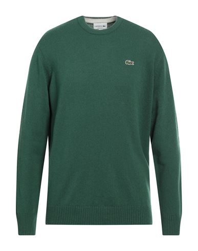 Lacoste Man Sweater Dark Green Size 5 Wool
