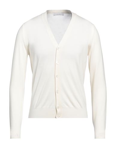 Shop Filippo De Laurentiis Man Cardigan Off White Size 36 Merino Wool