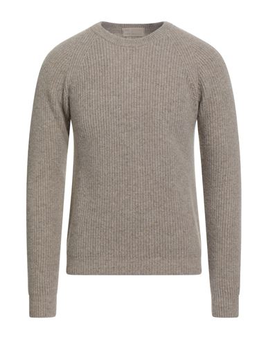120% Lino Man Sweater Sand Size M Cashmere In Gray