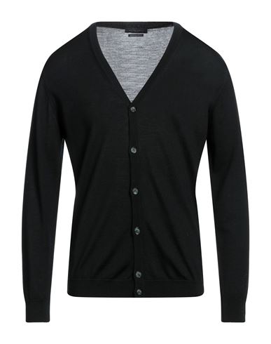 Daniele Fiesoli Man Cardigan Black Size Xl Merino Wool In Green