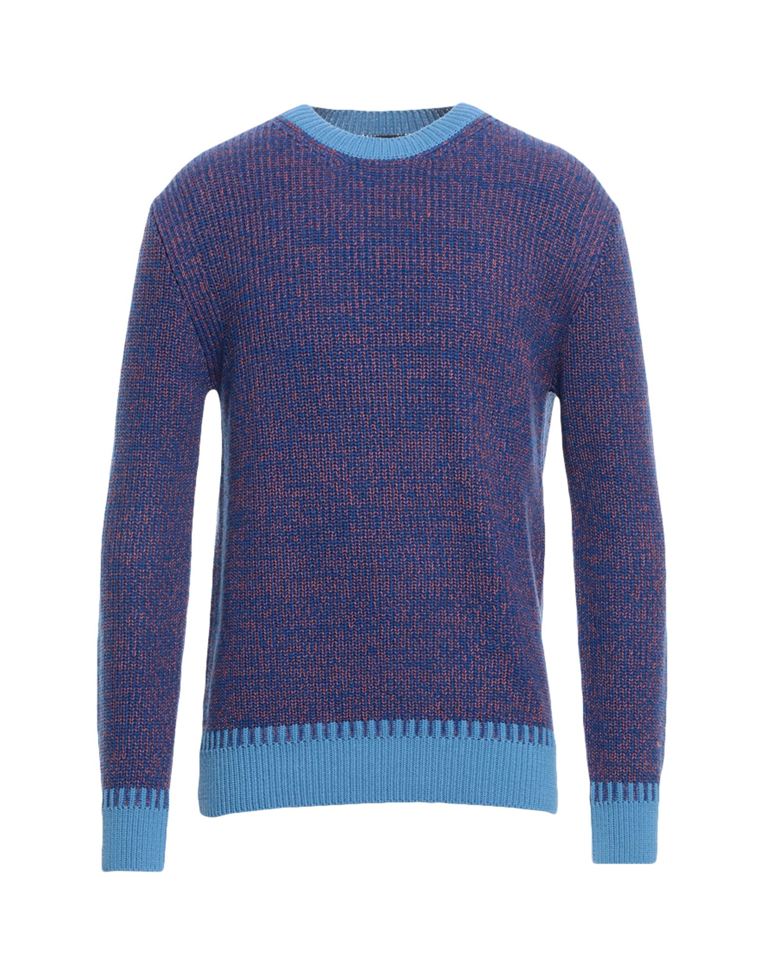 《セール開催中》PS PAUL SMITH メンズ プルオーバー ブルー S ウール 44% / レーヨン 21% / コットン 18% / ナイロン 17% MENS PULLOVER CREW NECK