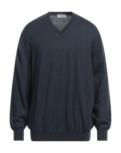 Gran Sasso Man Sweater Midnight Blue Size 50 Virgin Wool
