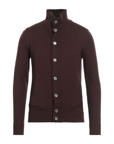 La Fileria Man Cardigan Brown Size 44 Virgin Wool