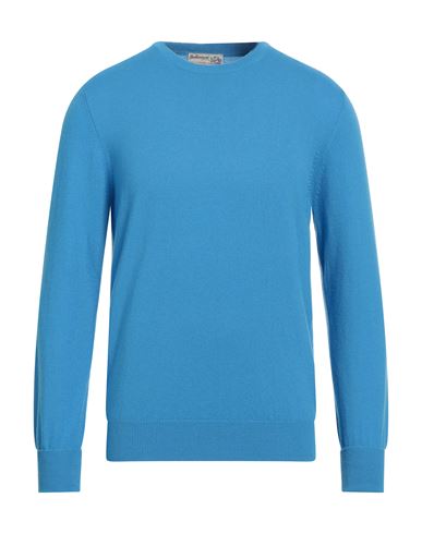Ballantyne Of Peebles Man Sweater Azure Size 46 Cashmere In Blue