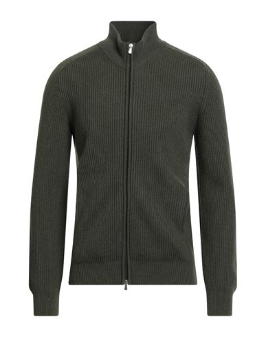 Gran Sasso Man Cardigan Military Green Size 48 Virgin Wool, Cashmere, Viscose In Green