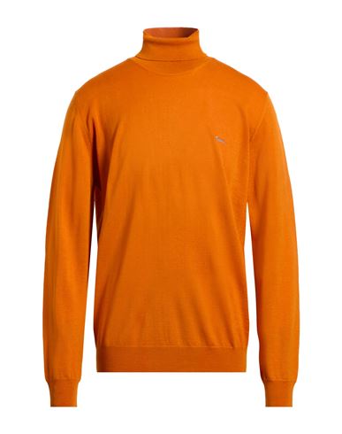 Harmont & Blaine Man Turtleneck Orange Size Xxl Wool In Orange
