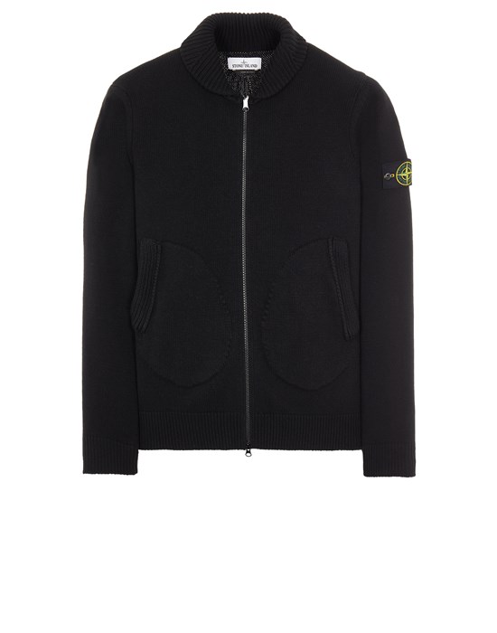 Sweater Man 502A7 COMFORT WOOL-COTTON Front STONE ISLAND