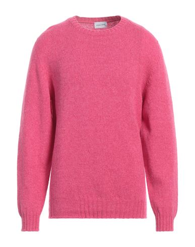 Shop Scaglione Man Sweater Fuchsia Size Xxl Merino Wool In Pink
