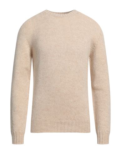 Scaglione Man Sweater Beige Size M Merino Wool